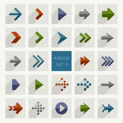 Modern Arrow Icon Set : Vector Illustration