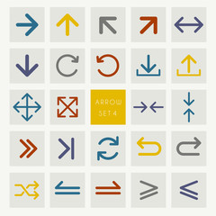 Modern Arrow Icon Set : Vector Illustration