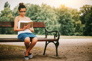 Woman studying outdoor