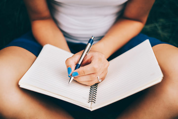 Book on women's hand