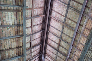 Thatched roof from inside