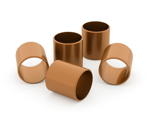 Bicycle chain rendered on white background