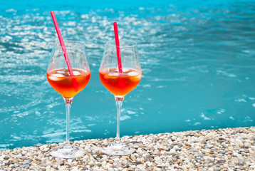 Aperol Spritz - traditional Italian aperitif coctail