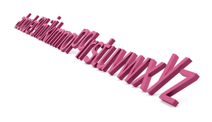 Alphabet concept rendered on white background
