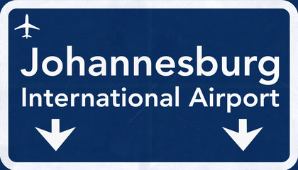 Johannesburg South Africa Airport Highway Sign