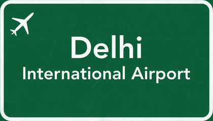 Delhi Airport Highway Sign