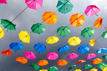 Fototapeta na wymiar colored umbrellas