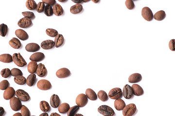 Coffee beans isolated on white background