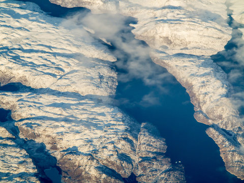 aerial view of greenland