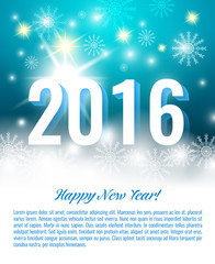 New Year 2016. Vector postcard