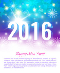 Fototapeta na wymiar New Year 2016. Vector postcard