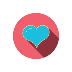 Love heart icon. Life sign.