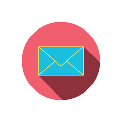 Envelope mail icon. Email message sign.