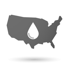 USA map icon with a blood drop