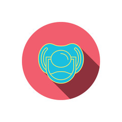 Pacifier icon. Nipple or dummy sign.