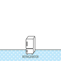 Refrigerator icon. Fridge sign.