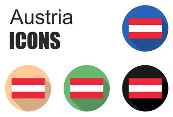 set austria flat icons