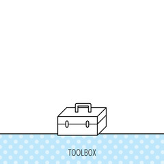 Toolbox icon. Repair instruments sign.