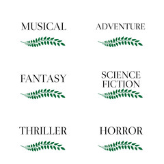 Naklejka premium Film Genres 7