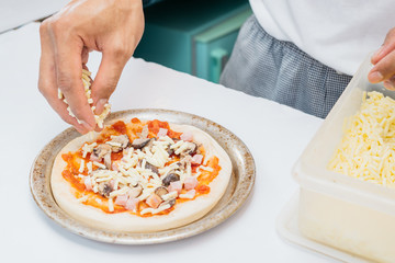Making pizza series