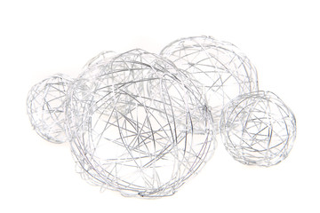 white christmas balls from wire