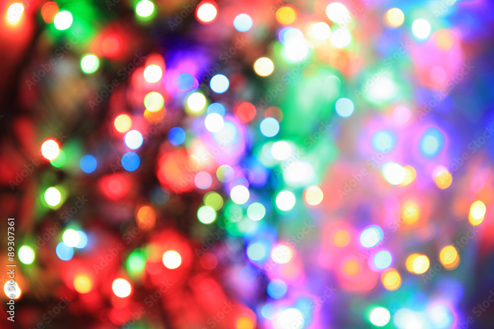 Canvas Prints color christmas lights background