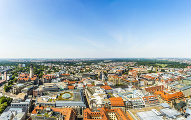 Fototapeta na wymiar Panoramic view of Leipzig