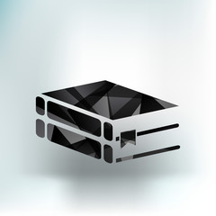 web button Flat design with shadow