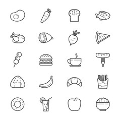 Food and Drink Icons Line