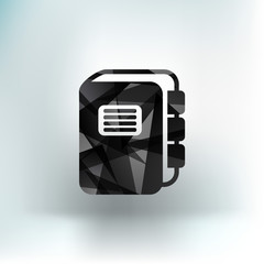 web button Flat design with shadow