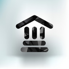 bank icon isolated vector symbol building
