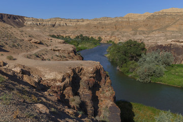 Fototapeta na wymiar River in the canyons
