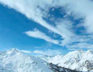 Fototapeta premium Silvretta Alps winter view (Austria).