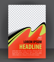 Magazine, flyer, brochure and cover layout design print template, vector booklet Illustration
