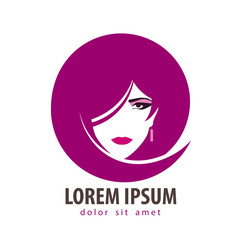 Beauty salon vector logo design template. Spa, woman or fashion