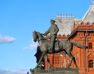 Fototapeta premium The monument to Marshal Georgy Zhukov