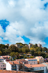 Sao Jorge castle over Lisbon - 89313542