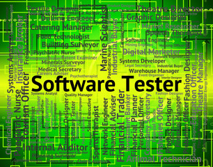 Software Tester Represents Scrutinizer Tests And Occupation