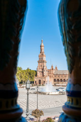 Tower of the Plaza de Espana in Seville