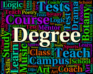 Degree Word Shows Graduate Words And Graduation