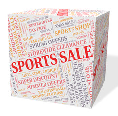 Sports Sale Represents Physical Exercise And Bargain