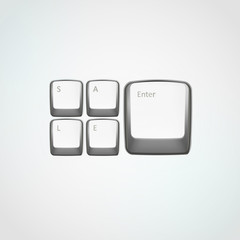 Sale keyboard vector illustration