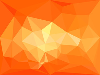 Vector polygonal geometric abstract background in orange colors