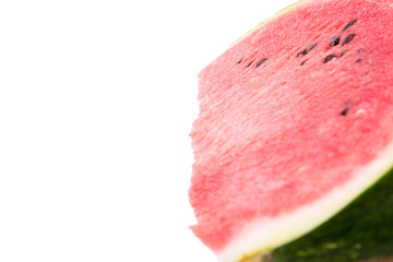 Slices of watermelon on white background