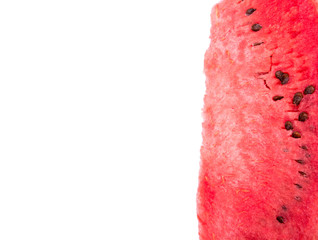 Slices of watermelon on white background
