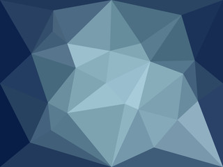 Vector low poly background. Dark blue polygonal abstract