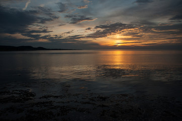 Naklejka premium cloudscape at twilight on the ocean at Cap Chat, Gaspe peninsula, Canada