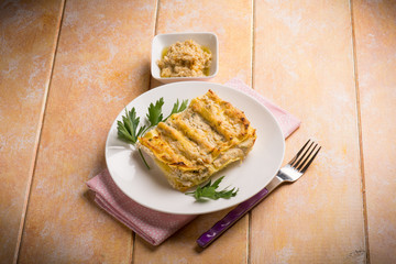 lasagne with artichoke sauce