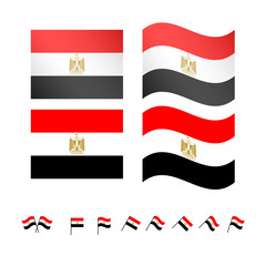 Egypt Flags EPS 10