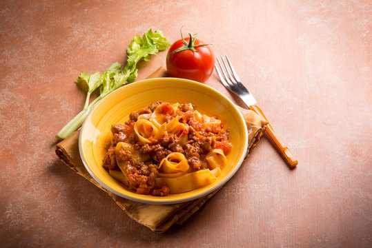 pasta with sausage ragout